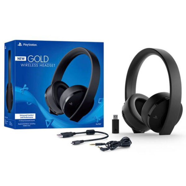PS4 Sony Playstation 4 Gold Wireless Headset 7.1 Virtual Surround Sound