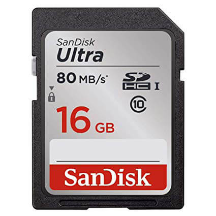 SanDisk Ultra 16Gb 80Mb/s SDHC UHS-i Card