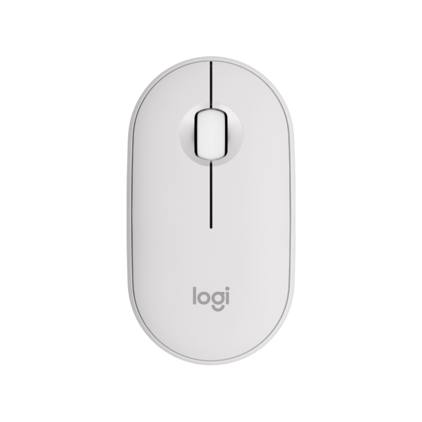 LOGITECH Pebble Mouse 2 M350s - TONAL WHITE - BT - DONGLELESS