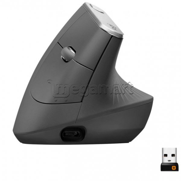 LOGITECH MX Vertical Advanced Ergonomic Mouse - GRAPHITE - 2.4GHZ/BT - EMEA