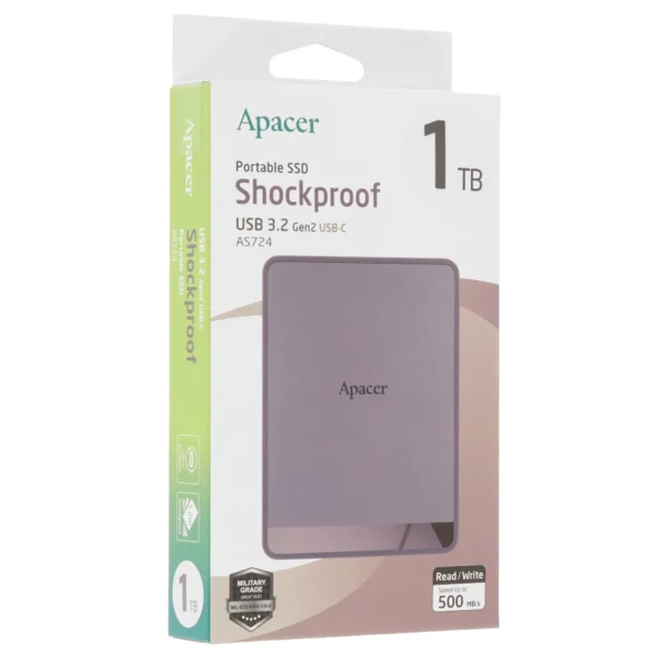 Portable SSD AS724 / 1TB / USB 3.2 Gen 2 / Mauve