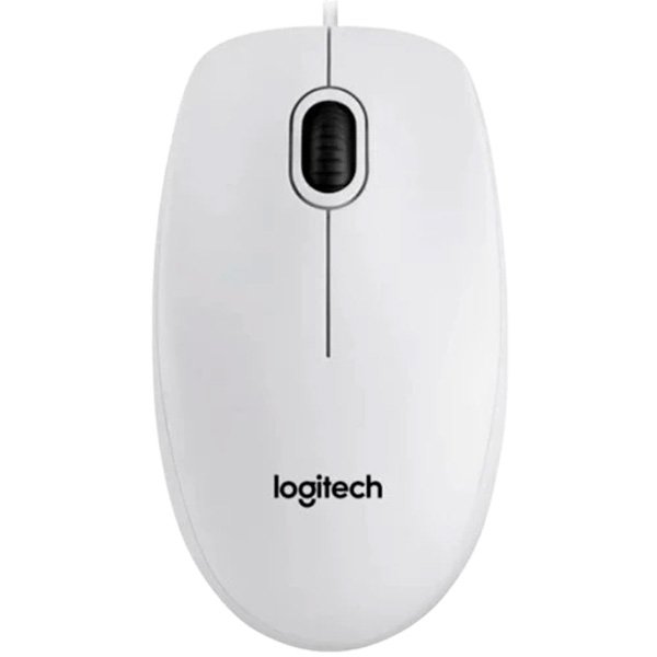 LOGITECH Corded  Mouse B100 - Business EMEA - WHITE