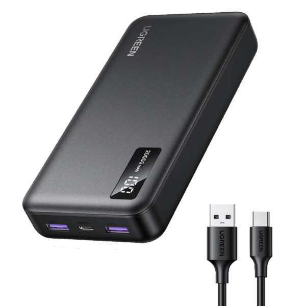 UGREEN 10000mAh Two-way Fast Charging Power Bank Black