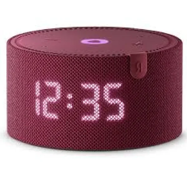 Yandex Stansiya Mini Plus Qırmızı YNDX-00020 saatlı (səs köməkçisi olan ağıllı dinamik)