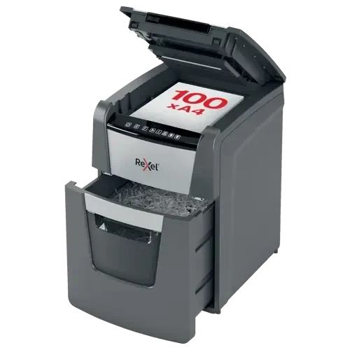 Rexel Optimum AutoFeed+ 100X Automatic Cross Cut Paper Shredder (2020100XEU)