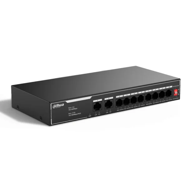 Switch Dahua 8 PoE/10-Port DH-SF1010LP
