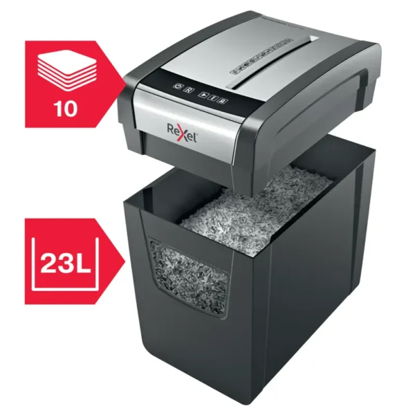 Rexel Momentum X410-SL Slimline Cross Cut Paper Shredder P4